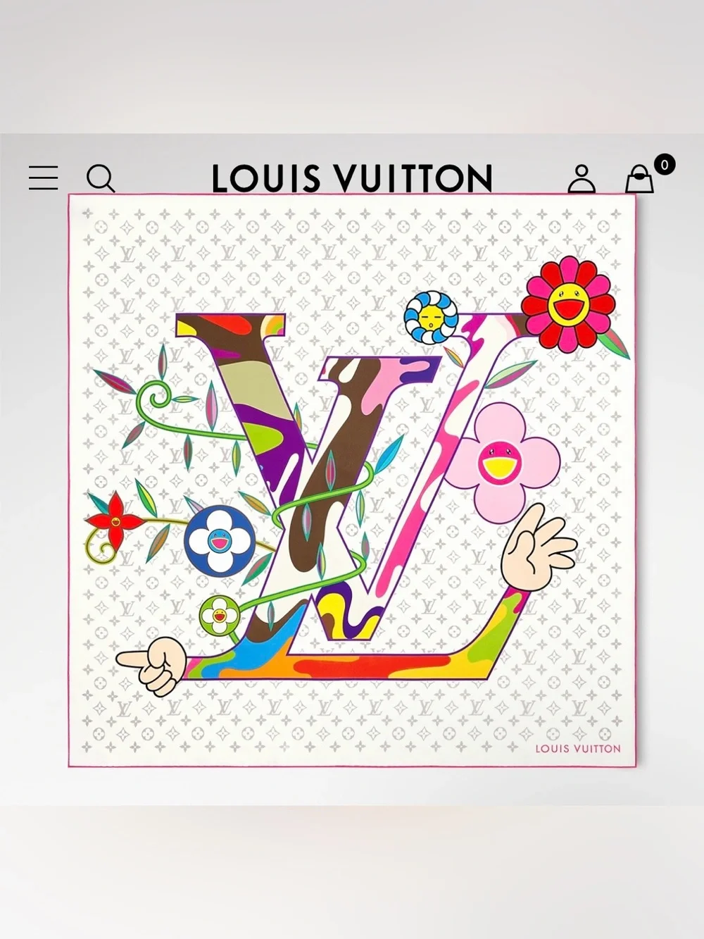 Louis Vuitton x Murakami LV Floral Pop Art Printt
